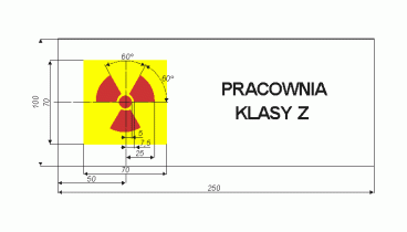 1.1 Wzór tablicy informacyjnej do oznakowania wejścia do pracowni izotopowej klasy Z