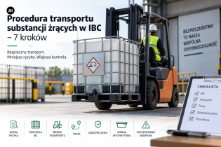Procedura transportu substancji żrących w IBC – 7 kroków