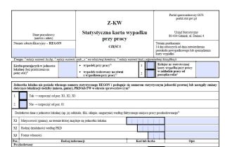 Jest nowy wzór statystycznej karty wypadku