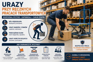Urazy przy ręcznych pracach transportowych – ergonomiczne podnoszenie ładunku