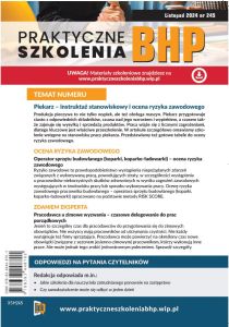 Praktyczne Szkolenia BHP Listopad 2024 nr 245