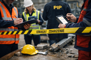 Zdarzenie potencjalnie wypadkowe – kontrola warunków pracy i dokumentowanie zdarzenia przez służby BHP podczas kontroli PIP