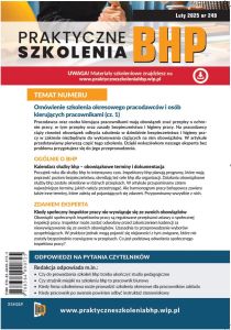 Praktyczne Szkolenia BHP Luty 2025 nr 249