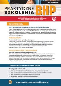 Praktyczne Szkolenia BHP Maj 2024 nr 237